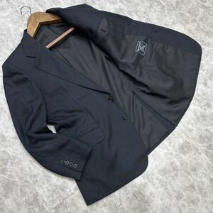 ZZ @ 古着 '高級感溢れる' BURBERRYS' バーバリー WOOL ストライプ柄 2釦 テーラードジャケット AB4 メンズ 紳士服 アウター 80's 90's 