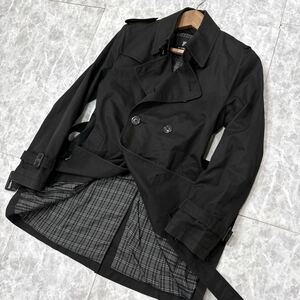 1円~ ＊ 日本製 '高級紳士服' BURBERRY BLACK LABEL バーバリー ブラックレーベル 裏地 チェック柄 トレンチコート L メンズ アウター