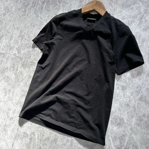 I @ 古着 '高級感溢れる' EMPORIO ARMANI エンポリオアルマーニ 半袖 VネックTシャツ / カットソー sizeS メンズ 紳士服 トップス BLACK