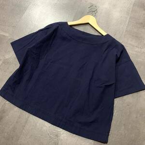 EE ☆美品/ 人気モデル!! '洗練されたデザイン' MACKINTOSH マッキントッシュ 半袖 ブラウス カットソー 婦人服 レディース トップス NVY