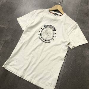 EE ☆ 人気モデル!! '日本製' Paul Smith ポールスミス 車輪デザイン 半袖 コットン100% クルーネック Tシャツ size:M メンズ トップス