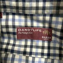 LL @ イタリア製 '高級感溢れる' DANDYLIFE BARBA バルバ 長袖 カシミヤ混 チェック柄 ボタンシャツ size42 メンズ 紳士服 トップス 古着_画像5