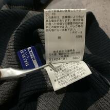 J ☆良品/ 人気モデル!! '国内正規品' BURBERRY BLUE LABEL バーバリー 半袖 ボーダー柄 タートルネック ニットセーター size:38 トップス_画像6