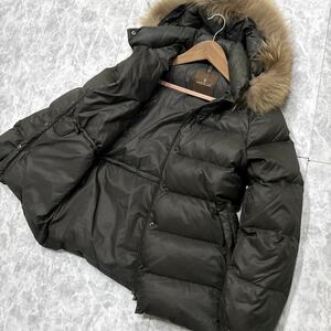 1円~＊ 国内正規品 '茶タグ 高級婦人服' MONCLER モンクレール VALENTINE ファー付き 中綿 ダウンジャケット 00 レディース 49353/97/68959