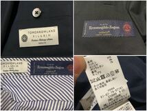 H ☆ 極上の着心地!! '極上Ermenegildo Zegna/エルメネジルドゼニア社製生地' TOMORROWLAND PILGRIM 上下 セットアップ スーツ 紳士服 48_画像10