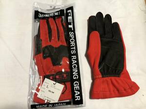 *FET 3D light weight racing glove RD/BK L size FT3DLW42 new goods unused efi- tea mileage .