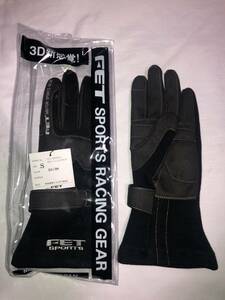 **FET 3D racing glove BK/BK S size new goods unused mileage . made in Japan efi- tea 