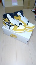 国内正規 新品未使用 Nike Air Jordan 1 Retro High OG Yellow Ochreナイキ ジョーダン1 イエローオークル 27.0cm_画像2