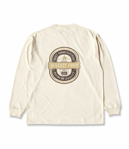 SEVENTY FOUR セブンティーフォー 長袖Tシャツ カットソー ロンT ベージュ【サイズ Ｌ】新品