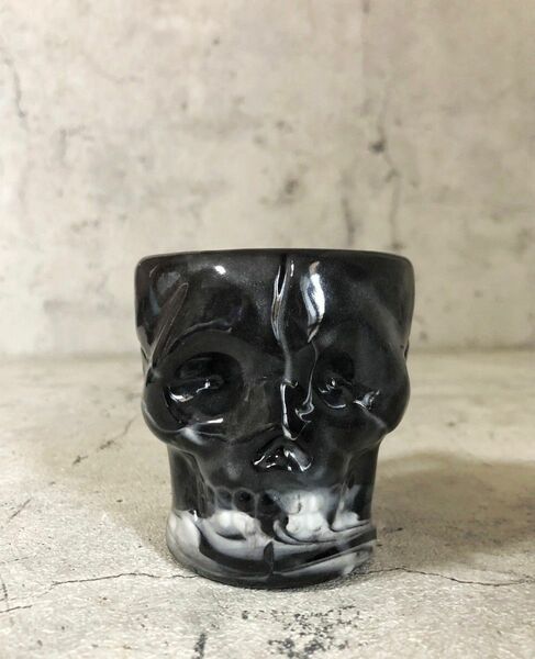 ViSE REDTAiL×BLACKBOOTS CERAMICS バイス レッドテイル 24_髑髏MUG〔Bk-Wh/白墨割り〕8