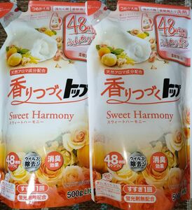 柔軟剤入り洗剤 香りつづくトップ スィートハーモニー 500g×2セット