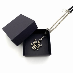 PRADA Skull Charm Hybrid Chains Neckless Black プラダ ネックレス