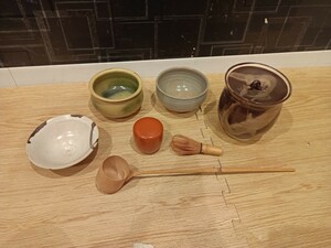 nn0202 081 茶道具 水指 茶碗 柄杓 棗 盃 茶器 まとめ売り セット 中古 現状品 茶道 煎茶道具 陶器