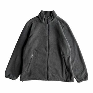 LANDS'END ランズエンド POLARTEC ポーラーテック ボア フリース ジップアップ ジャケット アウター スタンドカラー 古着 S 6-8 グレー