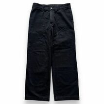 美品 VAPORIZE ヴェイパライズ Denim Double Knee Pants デニム ダブルニー パンツ 13oz ワーク ストレート ワイド XL ブラック 黒_画像1