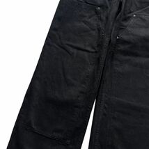 美品 VAPORIZE ヴェイパライズ Denim Double Knee Pants デニム ダブルニー パンツ 13oz ワーク ストレート ワイド XL ブラック 黒_画像2