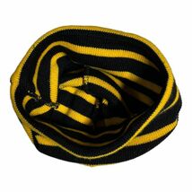 美品 フランス製 FEAL MOR ボーダー ニット帽 アクリル ウール 薄手 ビーニー キャップ 帽子 デザイナーズ インポート ブラック イエロー_画像4