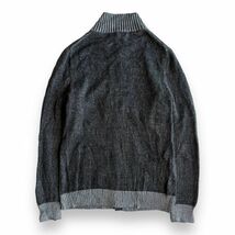 BANANA REPUBLIC バナナリパブリック 7釦 ハイネック コットン ニット カーディガン セーター メンズ トップス 古着 L グレー 灰_画像7