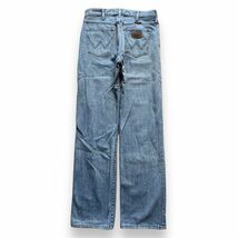 Wrangler ラングラー W0344 ストレート デニム パンツ 革パッチ ジーンズ ジーパン アメカジ 古着 ボトム 30 ライトブルー_画像1