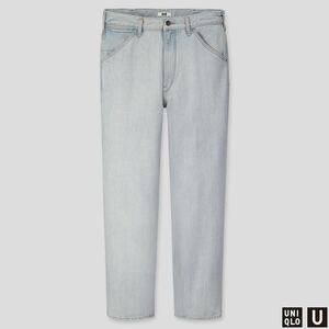 ★タグ付き★未使用★UNIQLO U★ユニクロ ユー★ワイドフィットテーパードジーンズ★デニムパンツ★ブルー★35(88cm)★321-425818★