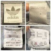 ★80s★90s★デサント製★adidas★アディダス★スウェットパーカー★レインボーカラー刺繍ロゴ★グレー★Lサイズ★ヴィンテージ★_画像9