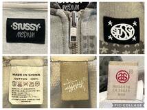 ★STUSSY★ステューシー★スウェットパーカー★フルジップ★フード★フーディー★カモフラージュ柄★迷彩柄★総柄★グレー★Mサイズ★_画像8