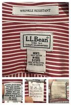 ★WRINKLE RESISTANT★防シワ★マレーシア製★L.L.Bean★エルエルビーン★ボタンダウンシャツ★長袖★ストライプ★赤×白★Mサイズ★CUY5★_画像7