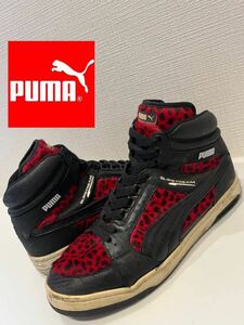 ★PUMA★プーマ★SLIPSTREAM MONSTER★347550 01★スリップストリーム モンスター★レオパード★ハラコ★黒×赤★US9 1/2★27.5cm★