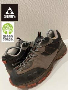 ★GERRY×greenstage★透湿★防水★トレッキングシューズ★スニーカー★黒×グレー★Lサイズ★26.5cm相当★ジェリー×グリーンステージ★