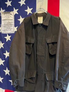 ★80s★U.S.ARMY★アメリカ軍★米軍★COAT,HOT WEATHER★BDUジャケット★ミリタリー★綿100%★ブラック★黒★Mサイズ★ヴィンテージ★