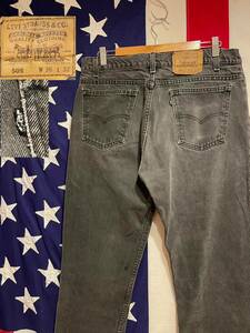 ★80s★90s★USA製★Levi's★505-4159★黒タブ★ブラックデニム★パンツ★ジーンズ★先染め★W34 L32★ヴィンテージ★サルファ★