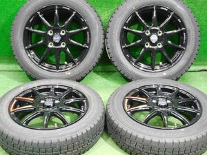 中古 ホイールタイヤ 4本 155/65R14 2020年製 7分山 サーキュラー C10R スタッドレス タイヤ ダンロップ ウィンターマックス