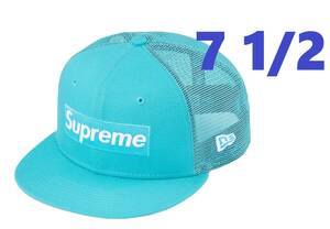 【送料無料】Supreme Box Logo Mesh Back New Era Blue 7 1/2 ボックスロゴメッシュバックニューエラ