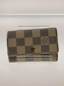 LOUIS VUITTON◆ミュルティクレ6_ダミエ・アズール_WHT/レザー/WHT/レディース