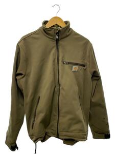 Carhartt◆Carhartt カーハート/裏フリーススタンドカラーナイロンジャケット/M/ナイロン/KHK/無地