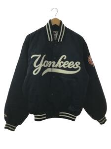 Majestic◆90s/New York Yankees/スタジャン/M/ナイロン/ネイビー