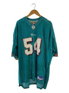 NFL◆00s/Reebok/Miami Dolphins/GAME SHIRS/54/カットソー/XXL/ナイロン/GRN