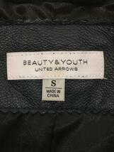 BEAUTY&YOUTH UNITED ARROWS◆シングルライダースジャケット/S/山羊革/ネイヒー/1225-199-6978_画像3