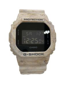 CASIO◆クォーツ腕時計_G-SHOCK/アナログ/ラバー/WHT/WHT