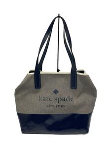 kate spade new york◆トートバッグ/キャンバス/BLU/WKRU5820/部分的に毛羽立ち有