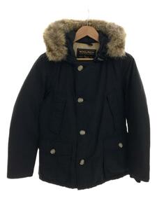 Woolrich◆ARCTIC PARKA/ダウンジャケット/XS/BLK/無地/色あせ有り