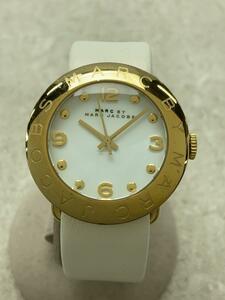 MARC BY MARC JACOBS◆クォーツ腕時計/アナログ/レザー/WHT/BEG/MBM1150