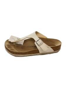 BIRKENSTOCK◆サンダル/24cm/WHT/レザー/BIRKENSTOCK/ビルケンシュトック