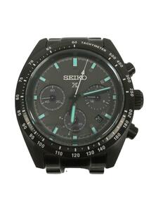 SEIKO◆ソーラー腕時計/アナログ/ステンレス/BLK/BLK/SBDL103/ソーラークロノグラフ