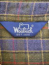 Woolrich◆80s/長袖シャツ/USA製/コットン/GRN/チェック_画像3