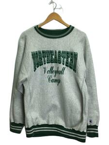 Champion◆90S～/REVRESE WEAVE/3段プリント/NORTHEASTERY/スウェット/XL/コットン/GRY