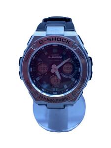 CASIO◆ソーラー腕時計・G-SHOCK/デジアナ/SLV