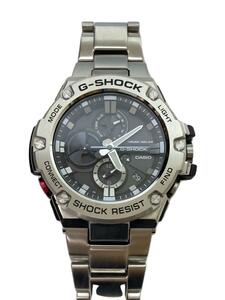 CASIO◆ソーラー腕時計・G-SHOCK/アナログ/ステンレス/BLK/SLV