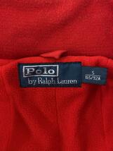 POLO RALPH LAUREN◆ジャケット/S/ポリエステル/RED/無地_画像3