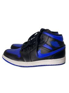 NIKE◆AIR JORDAN 1 MID/エアジョーダン 1 ミッド/ブラック/554724-068/26cm/BLK